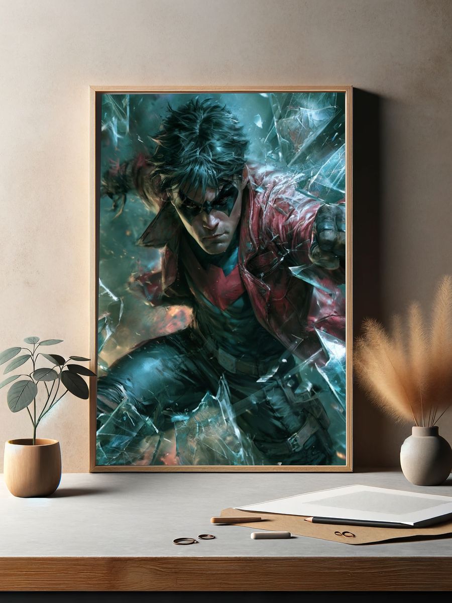 Nightwing Shattered Glass Poster. — room view 2