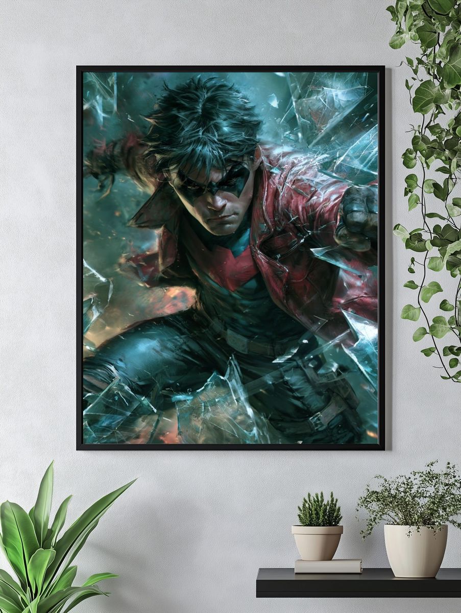 Nightwing Shattered Glass Poster. — room view 4