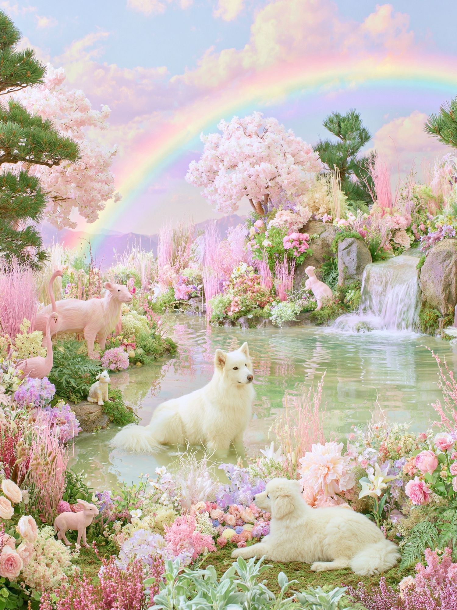 Pastel Dream Garden Poster. poster — illustration art
