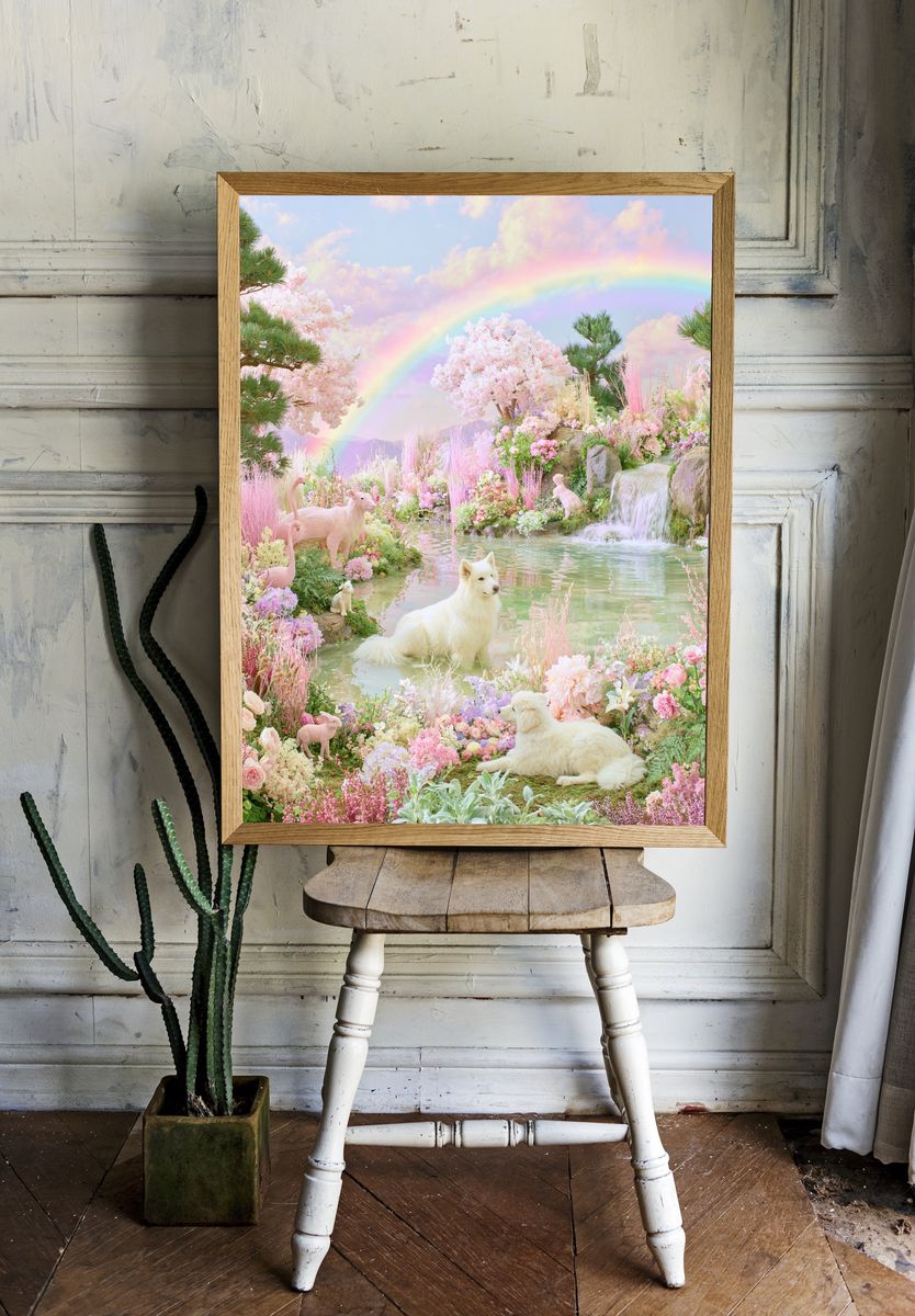 Pastel Dream Garden Poster. — room view 1