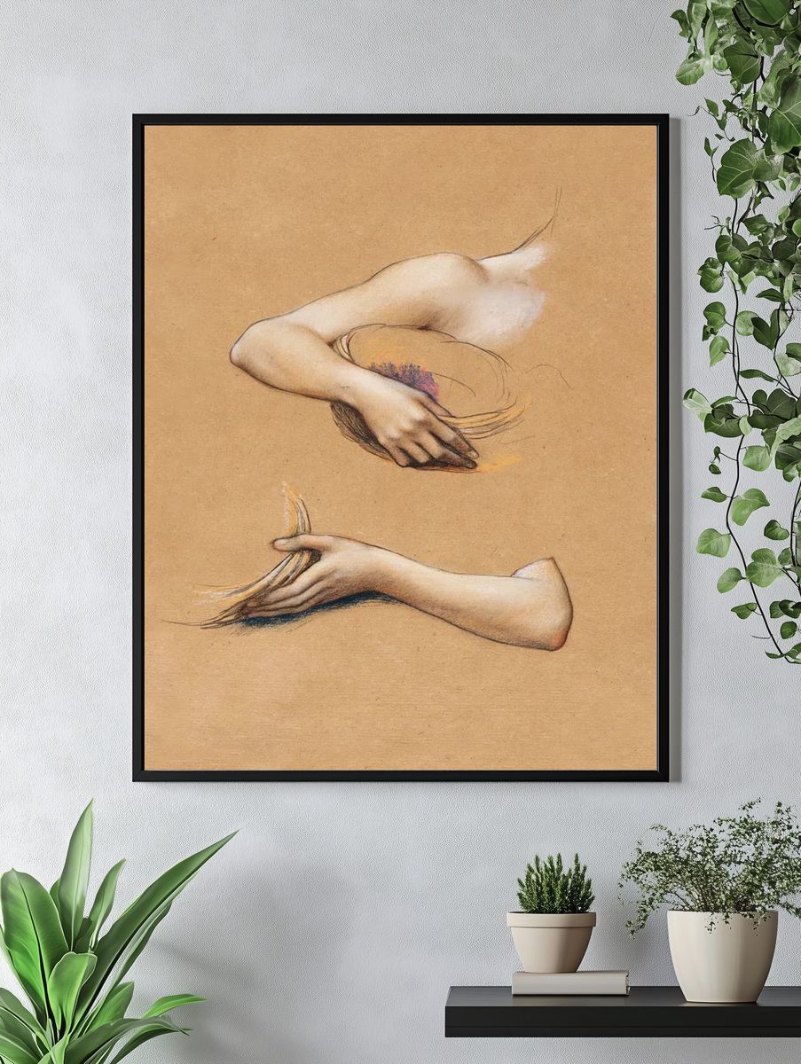 Alien Starship Over Planet Poster. — room view 4