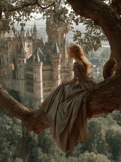 Enchanted Castle View Fantasy Print. poster print