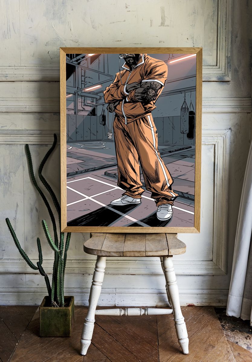 Boxing Gym Champion Illustration Poster. room preview