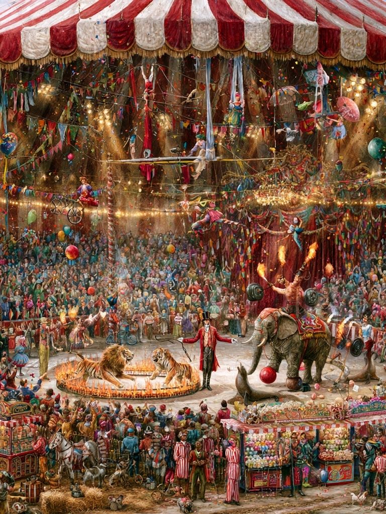 Circus Spectacle — Illustration Print. poster — illustration art