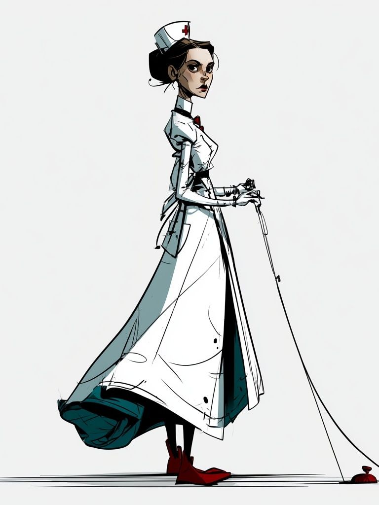 Nurse Fashion Illustration Poster. poster — illustration art