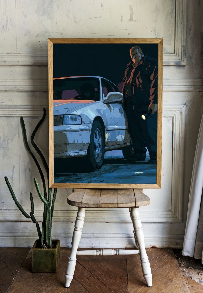 Noir Detective Car Scene Poster. room preview