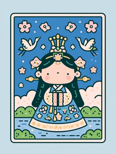 Kawaii Princess Illustration Poster. poster