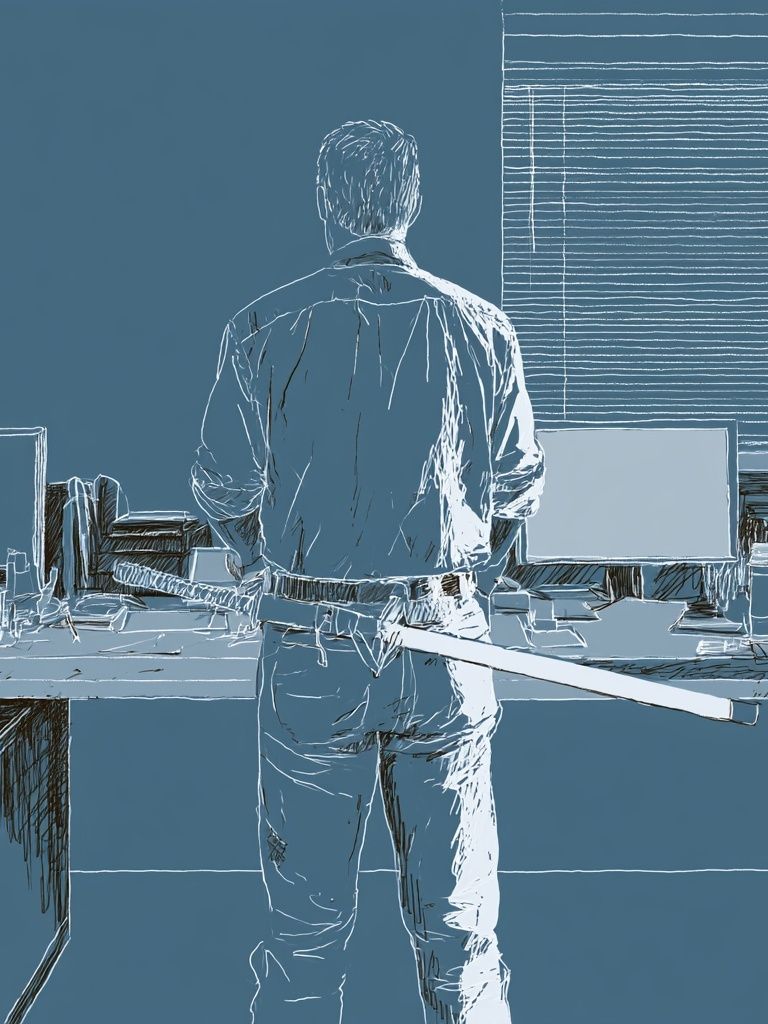 Office Figure Illustration Poster. poster — illustration art