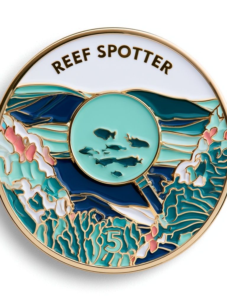Reef Spotter Marine Illustration Poster. poster detail