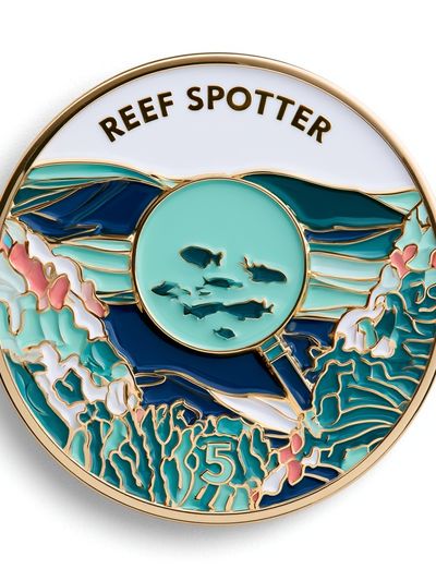 Reef Spotter Marine Illustration Poster. poster