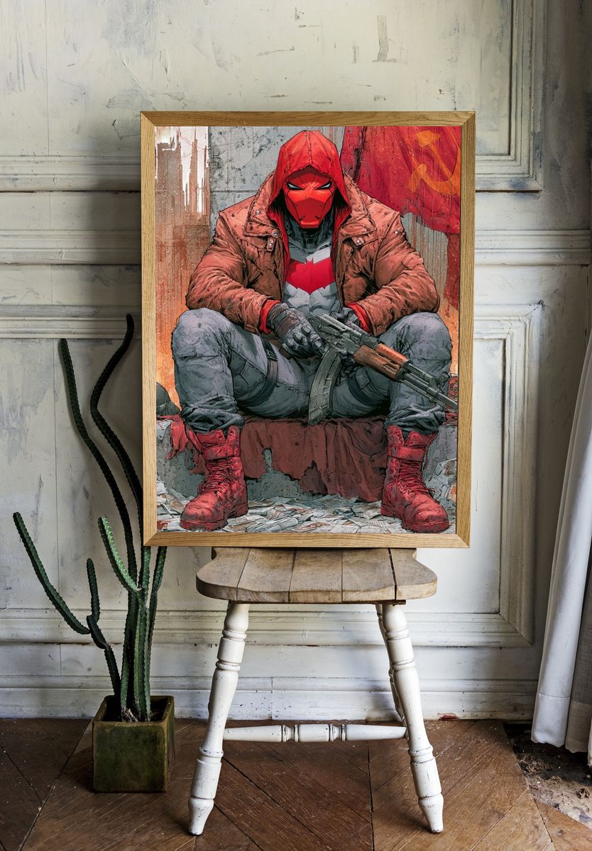 Red Hood Rebel Poster. room preview