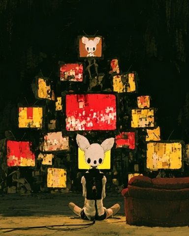 Surreal Mouse Stage Illustration Poster. poster — illustration art