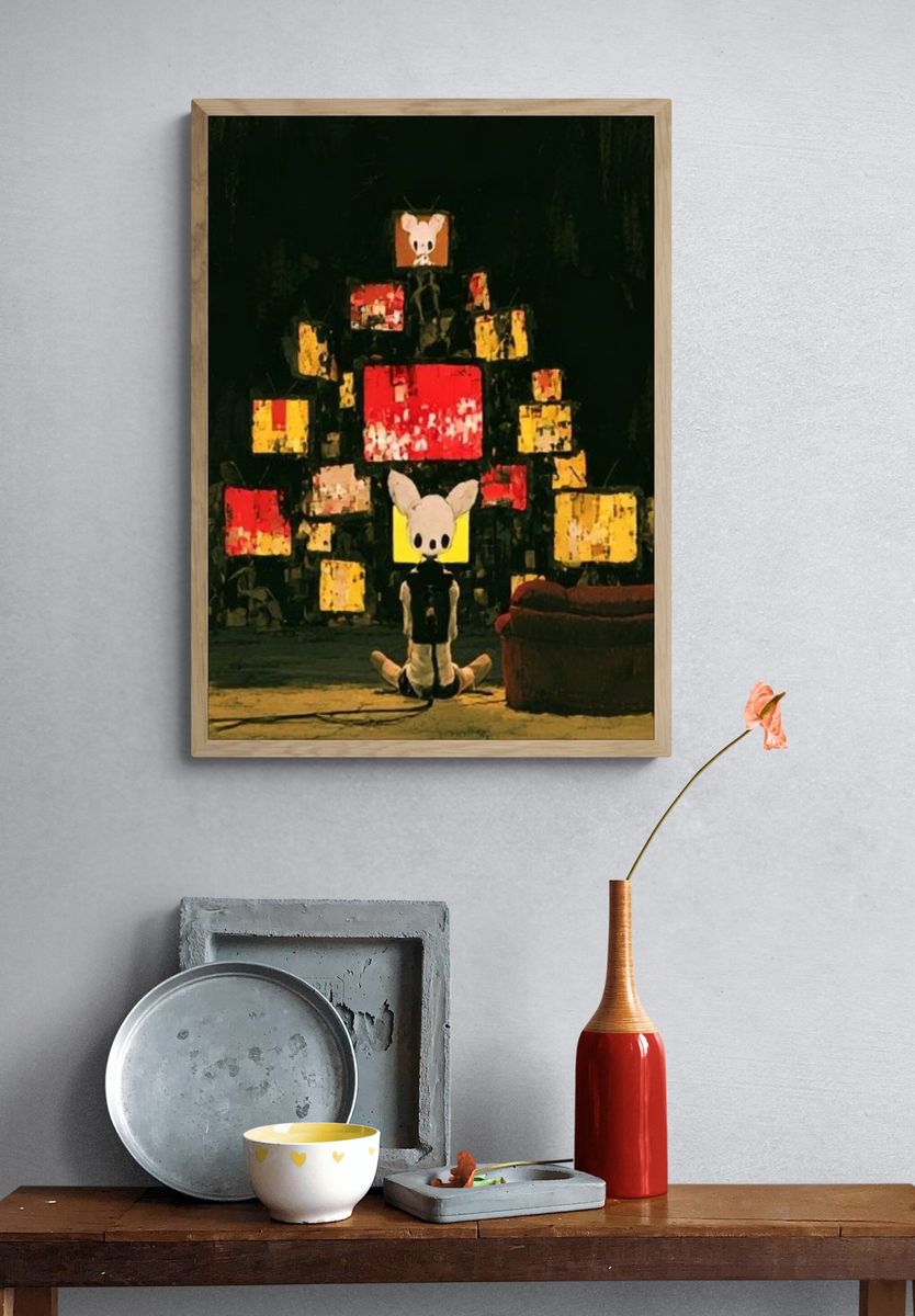 Surreal Mouse Stage Illustration Poster. — room view 3