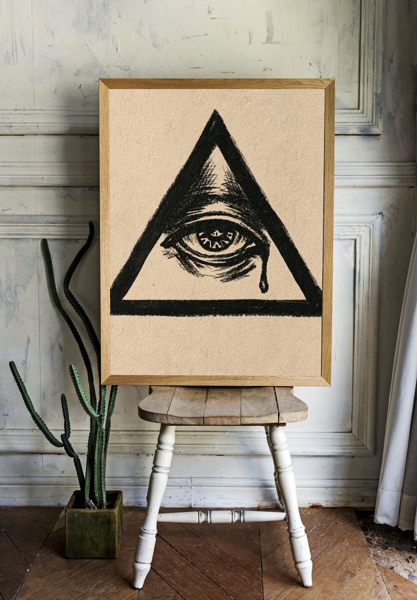 All-Seeing Eye Ink Poster. — room view 1
