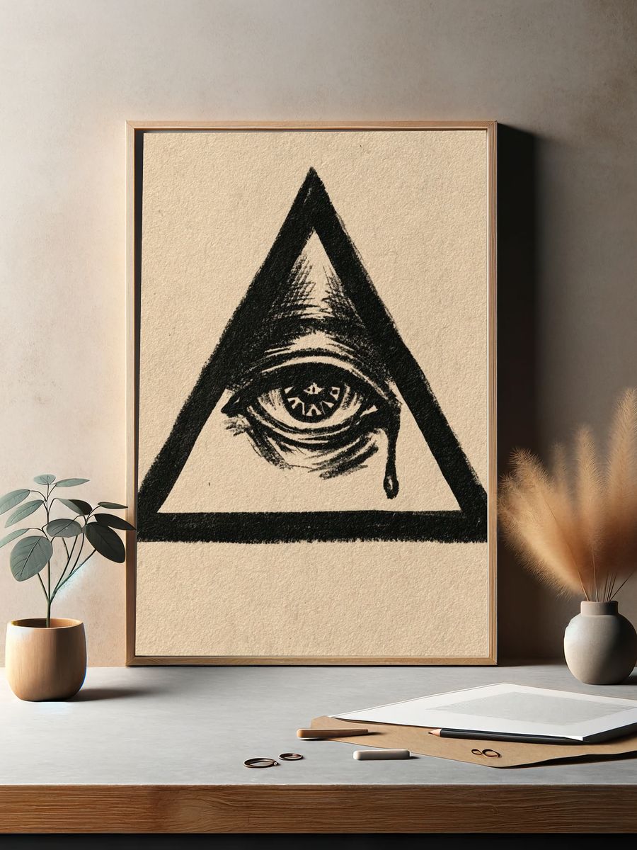 All-Seeing Eye Ink Poster. — room view 2