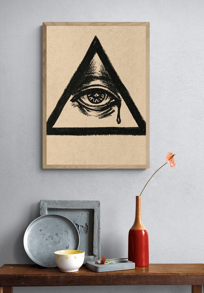 All-Seeing Eye Ink Poster. — room view 3