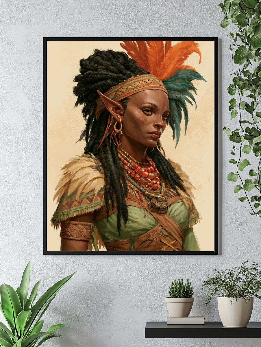 Fantasy Elf Portrait Print. — room view 4
