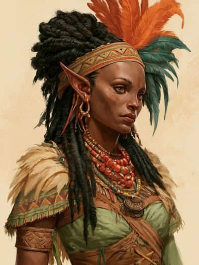 Fantasy Elf Portrait Print.