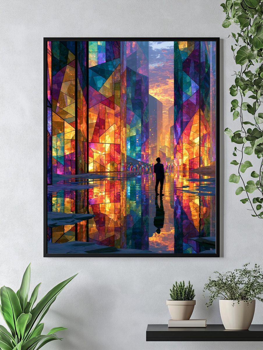 Whimsical Fruit Garden Illustration Poster. — room view 4