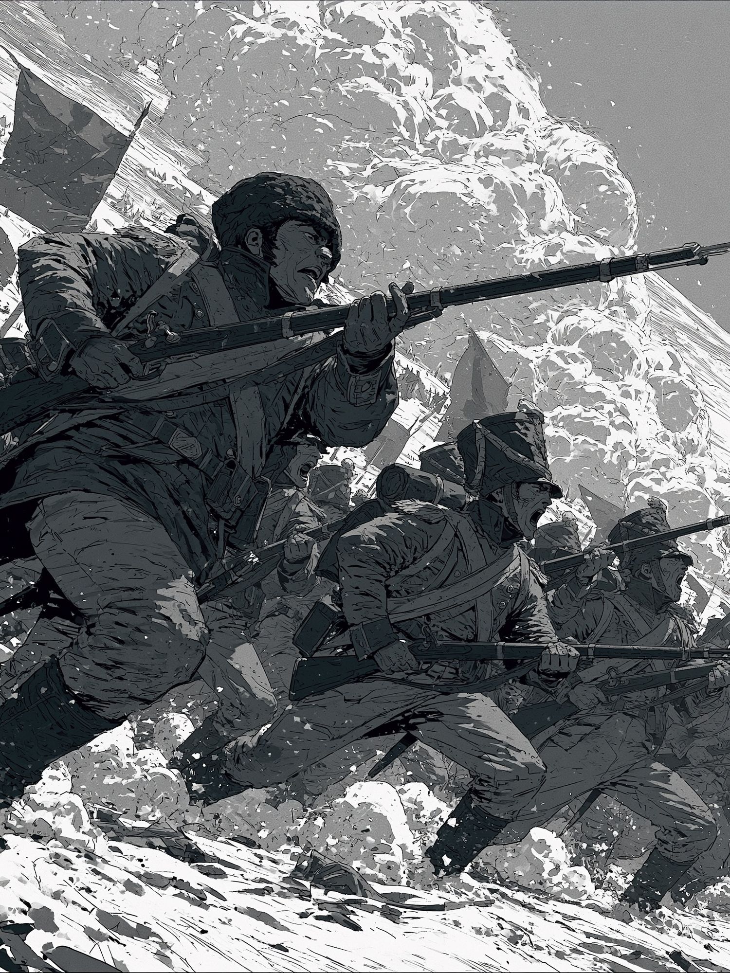 Civil War Charge Illustration Poster. poster — illustration art