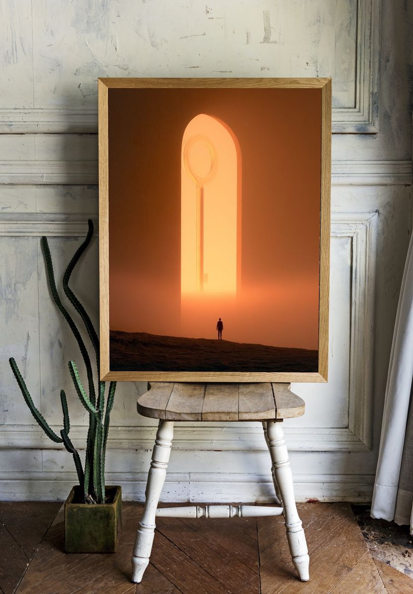 Surreal Portal Landscape Print. — room view 1