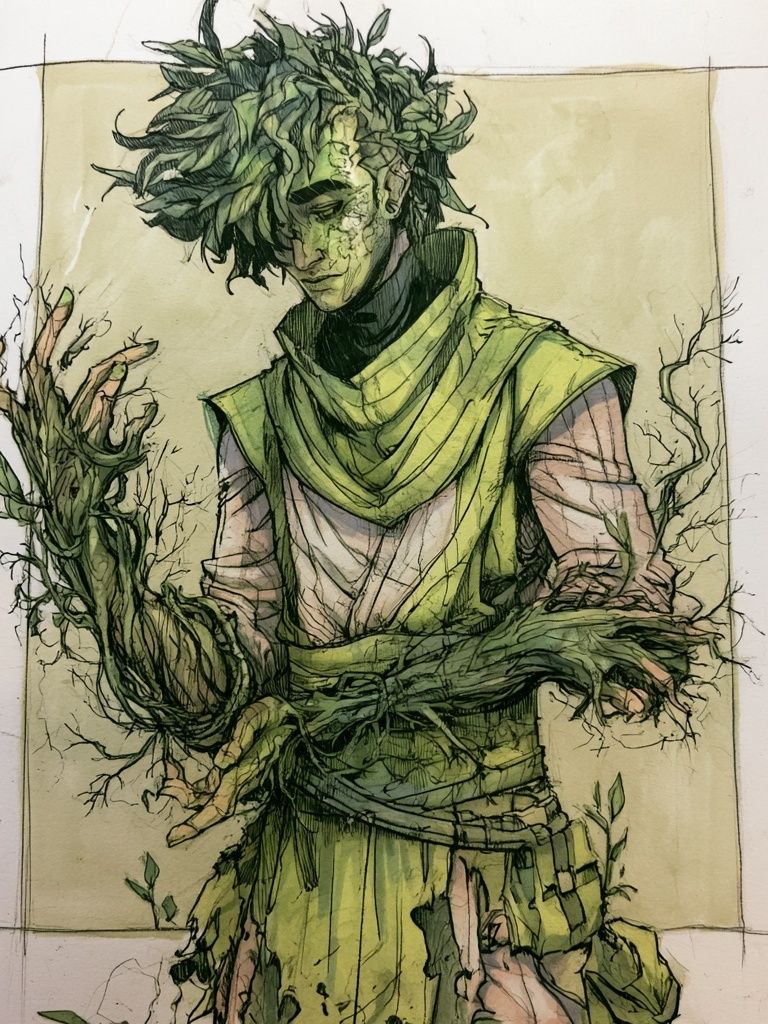 Forest Spirit Character Illustration Poster. poster detail