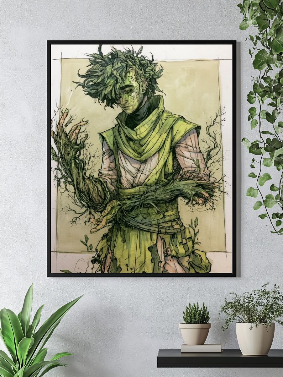 Forest Spirit Character Illustration Poster. — room view 4