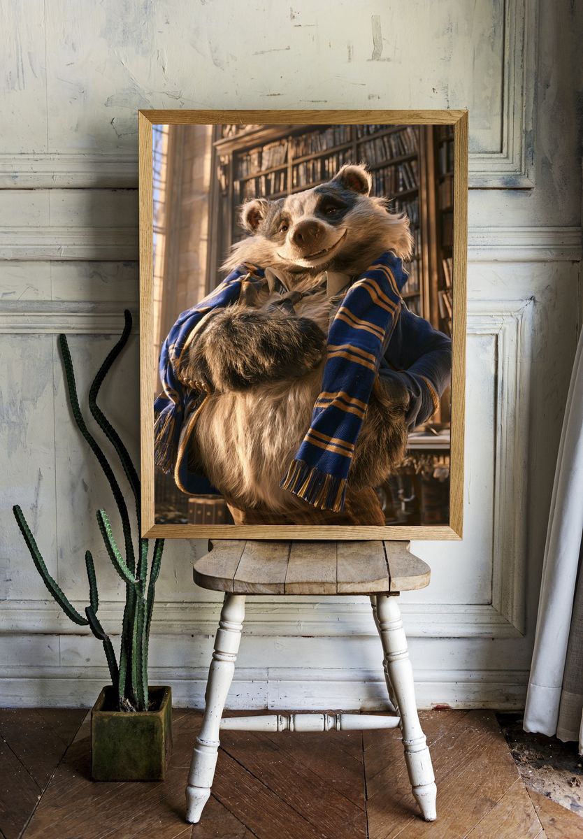 Wizard Raccoon Portrait Poster. room preview