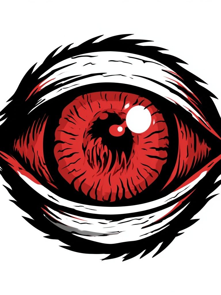 Red Eye Illustration Poster. poster detail