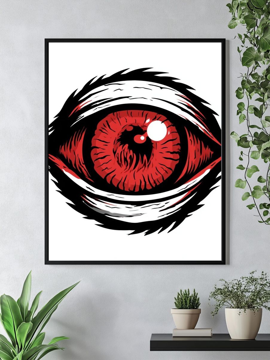 Red Eye Illustration Poster. — room view 4