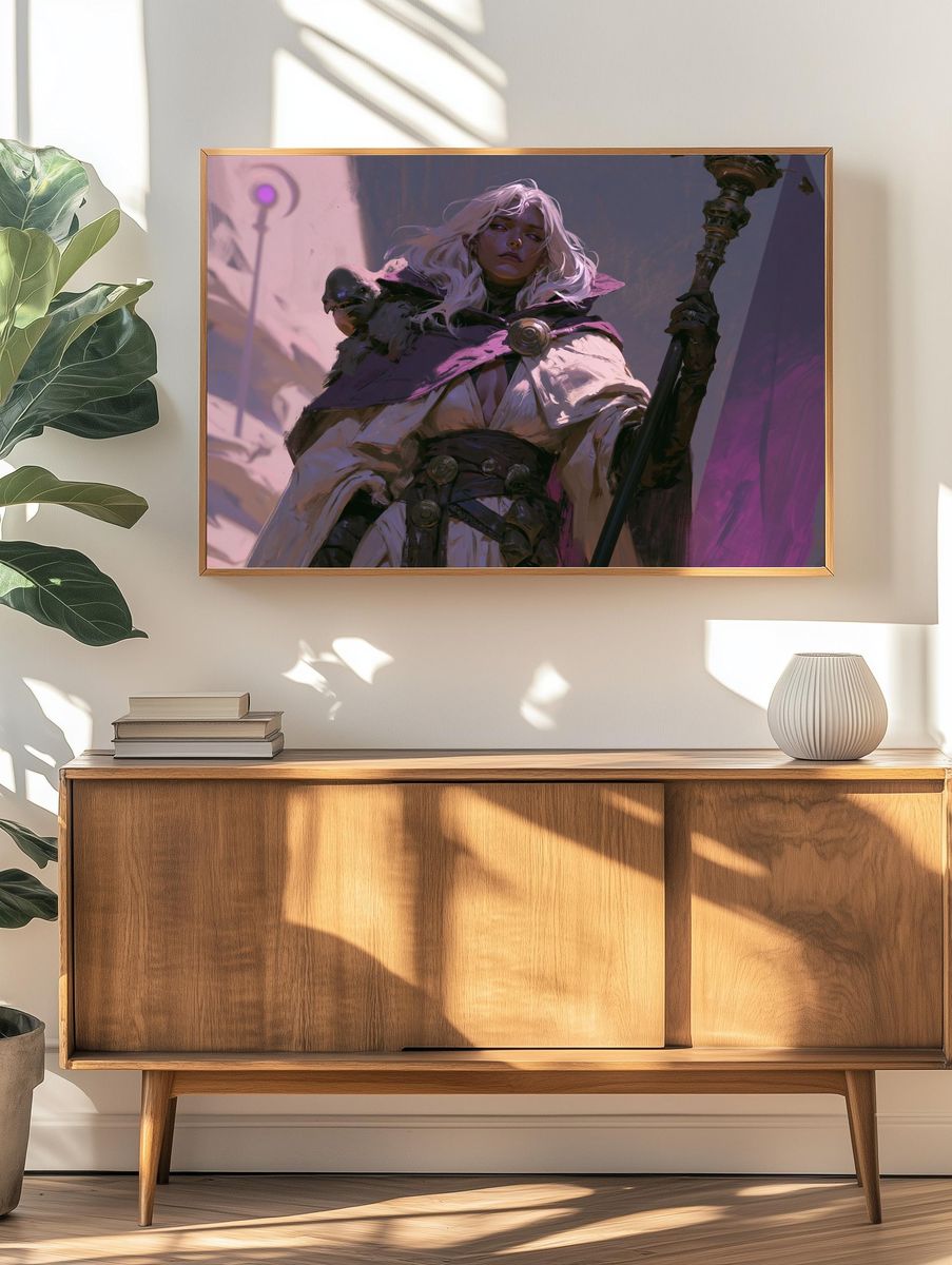 Mystic Sorceress Digital Art Poster. — room view 3