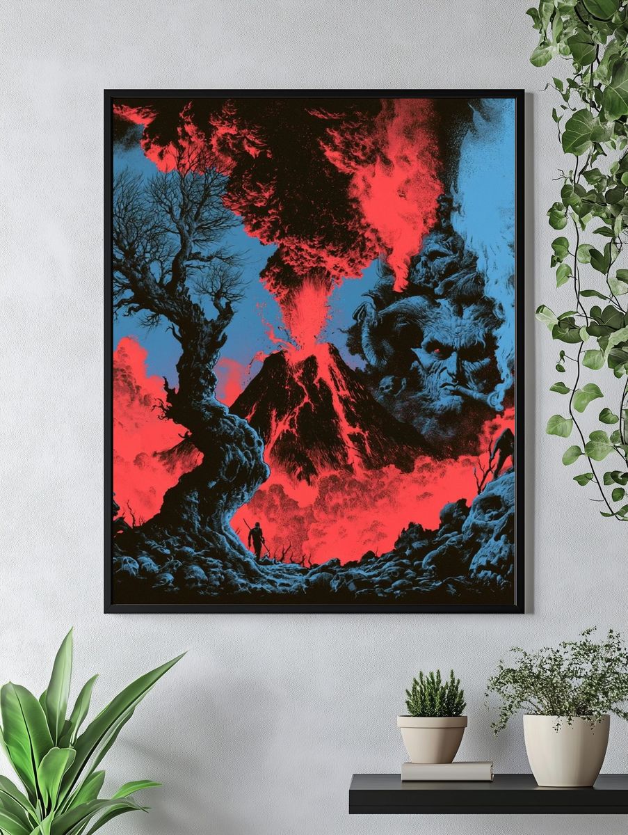 Volcanic Nightmare Fantasy Print. — room view 4