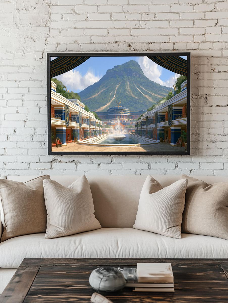 Mythic Mountain Palace Poster. — room view 1