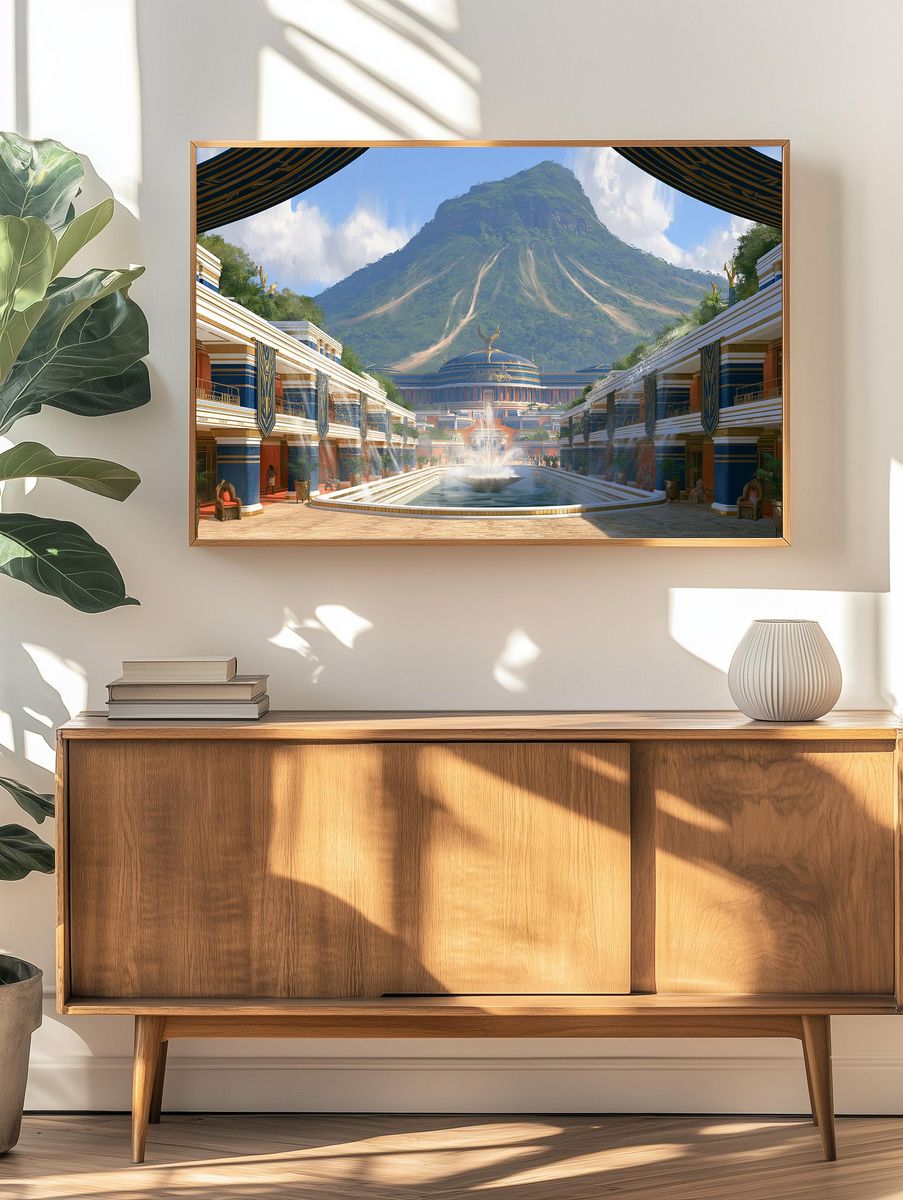 Mythic Mountain Palace Poster. — room view 3
