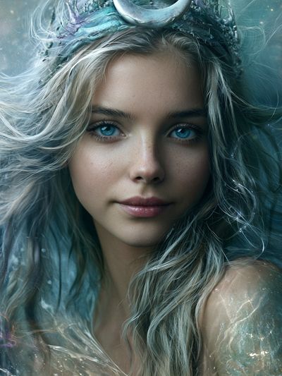 Celestial Woman Portrait Print.