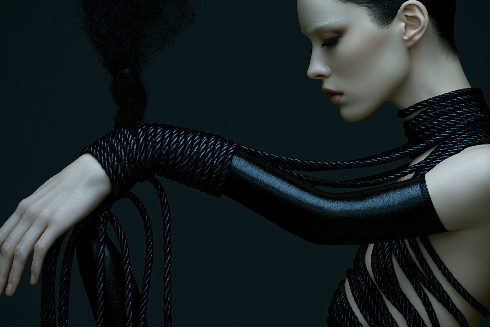 Surreal Rope Portrait Print. poster detail