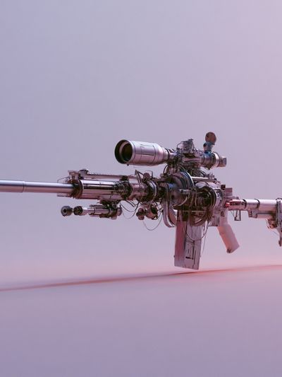 Futuristic Rifle Digital Art Print. poster
