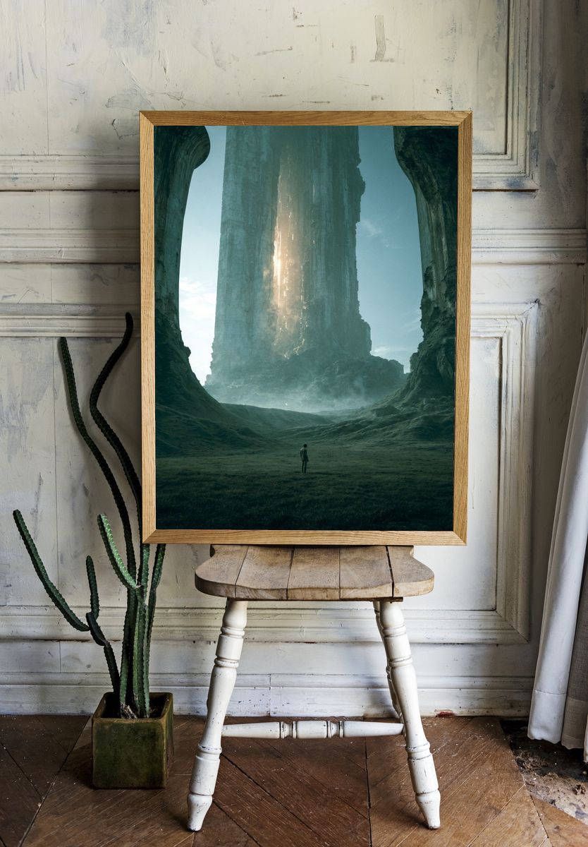 Sci-Fi Monolith Landscape Poster. — room view 1
