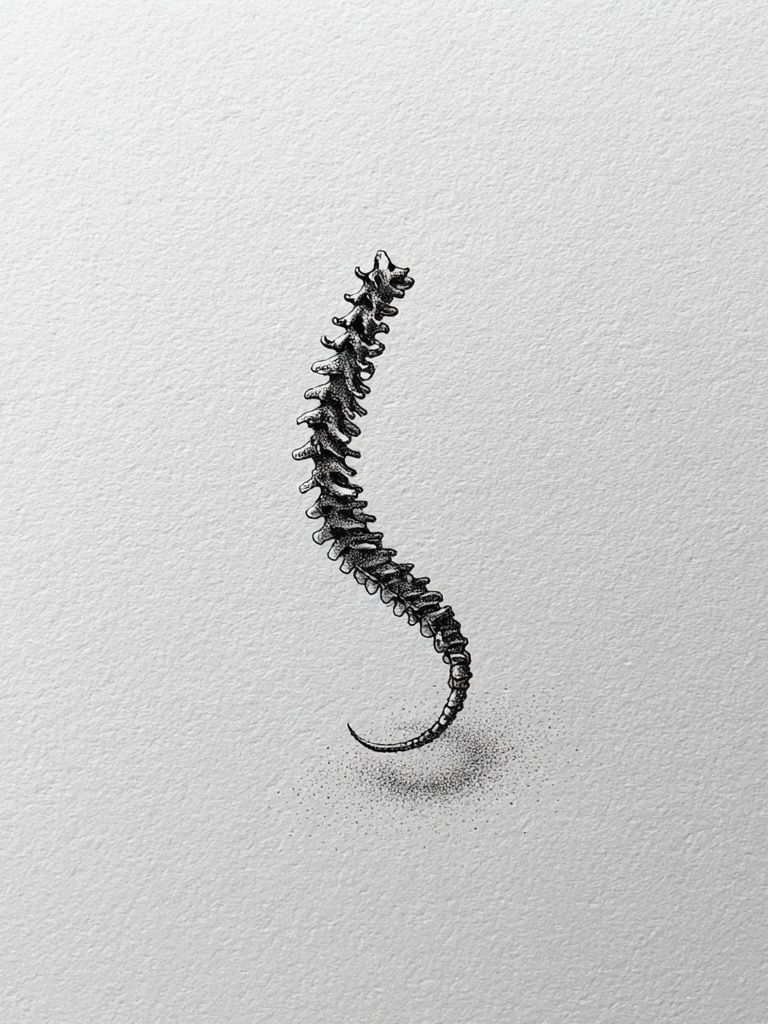 Spine Ink Illustration Poster. poster — illustration art