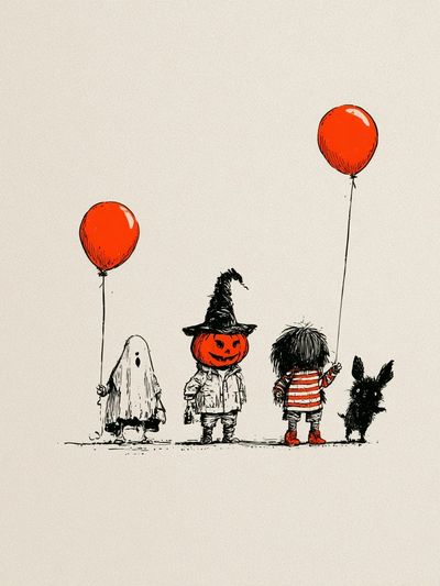 Halloween Kids Illustration Poster. poster