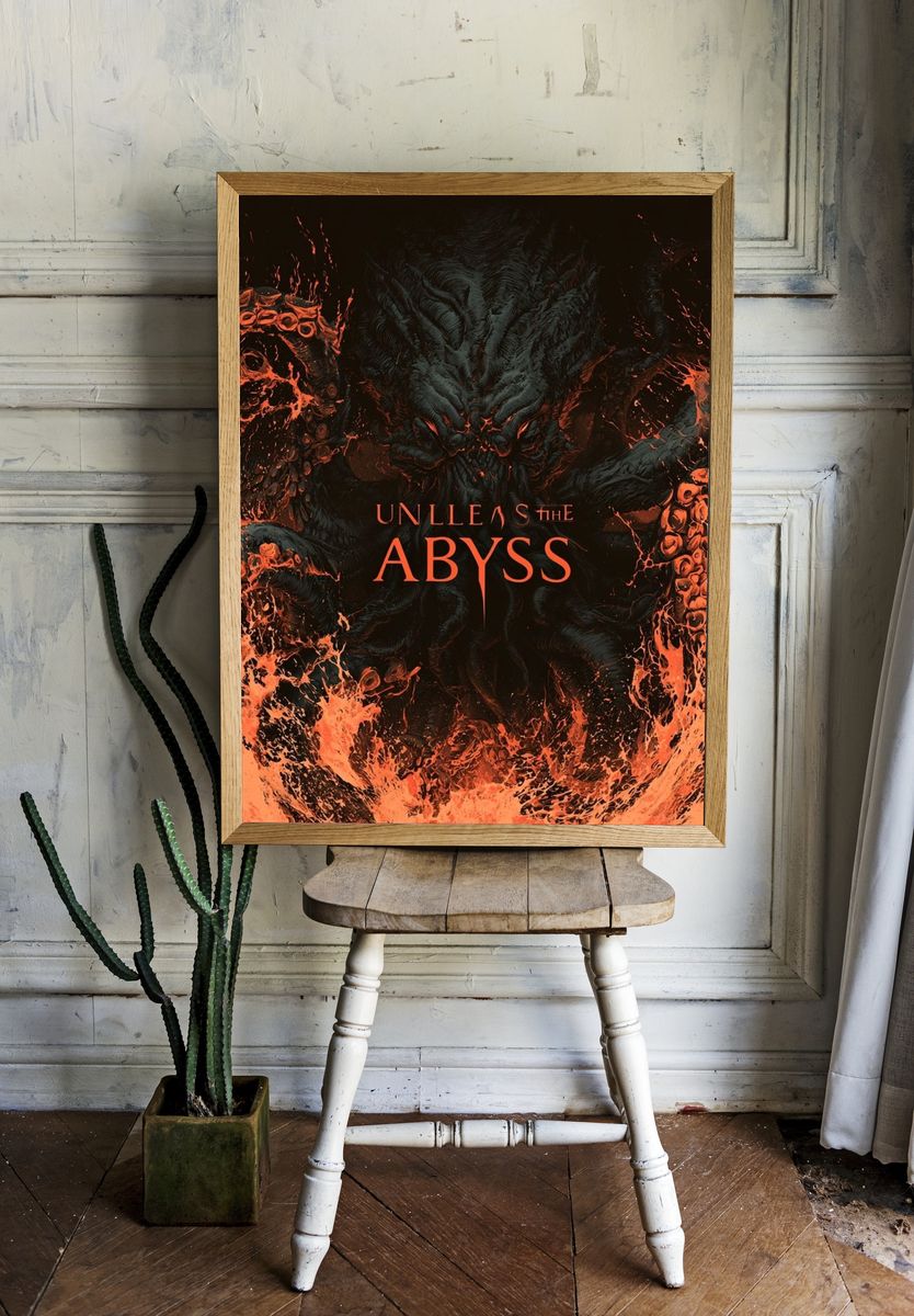 Unleash the Abyss Horror Print. — room view 1