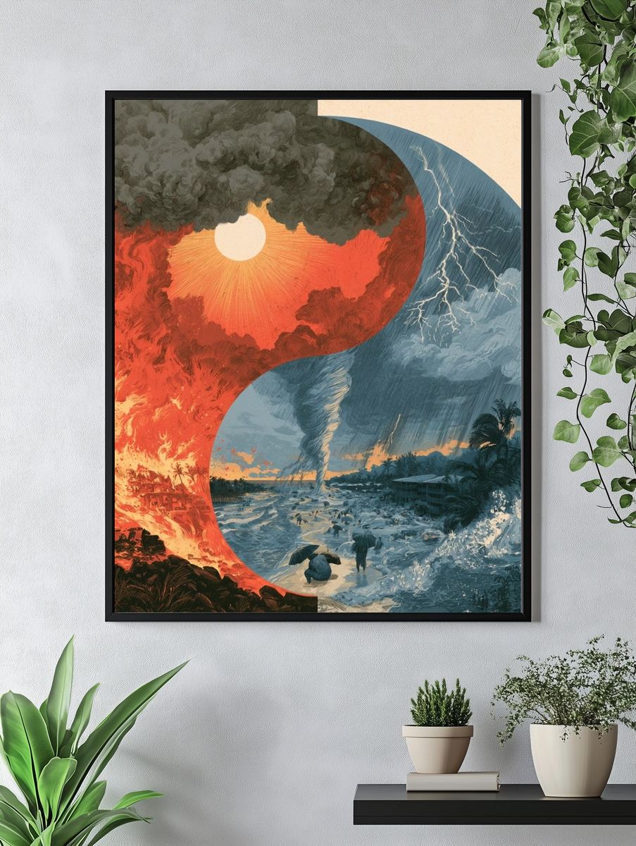 Yin Yang Storm Poster. — room view 4