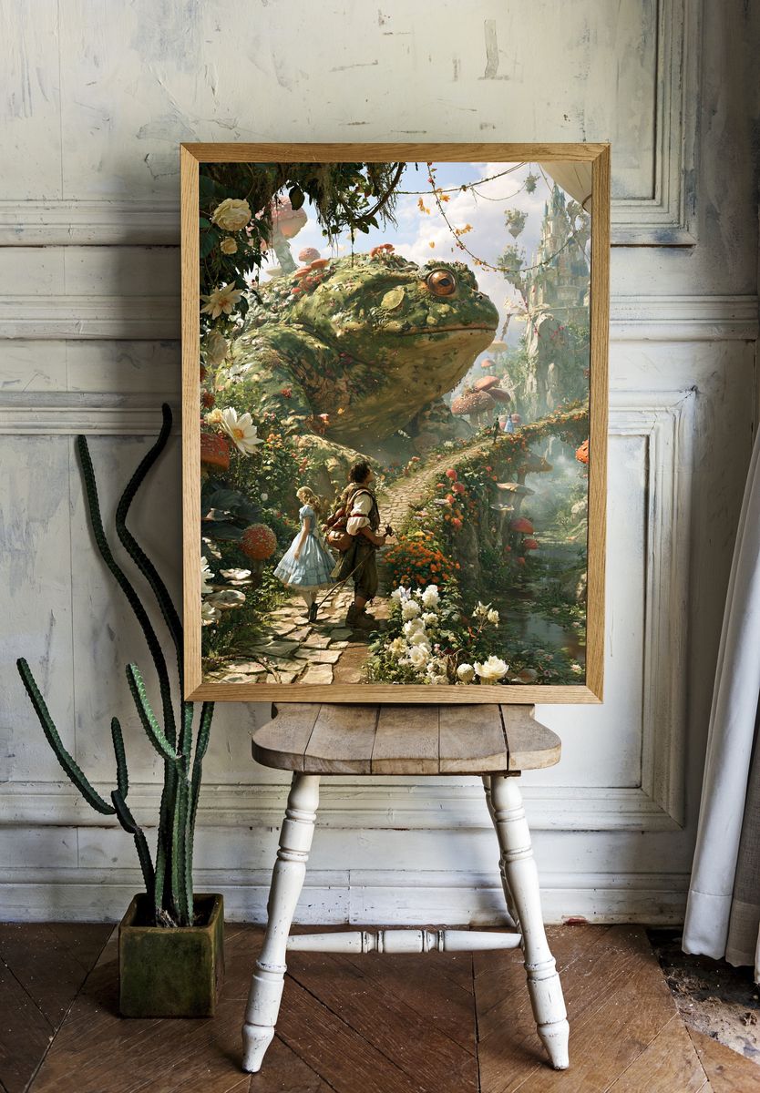 Dove Maiden Illustration Poster. room preview