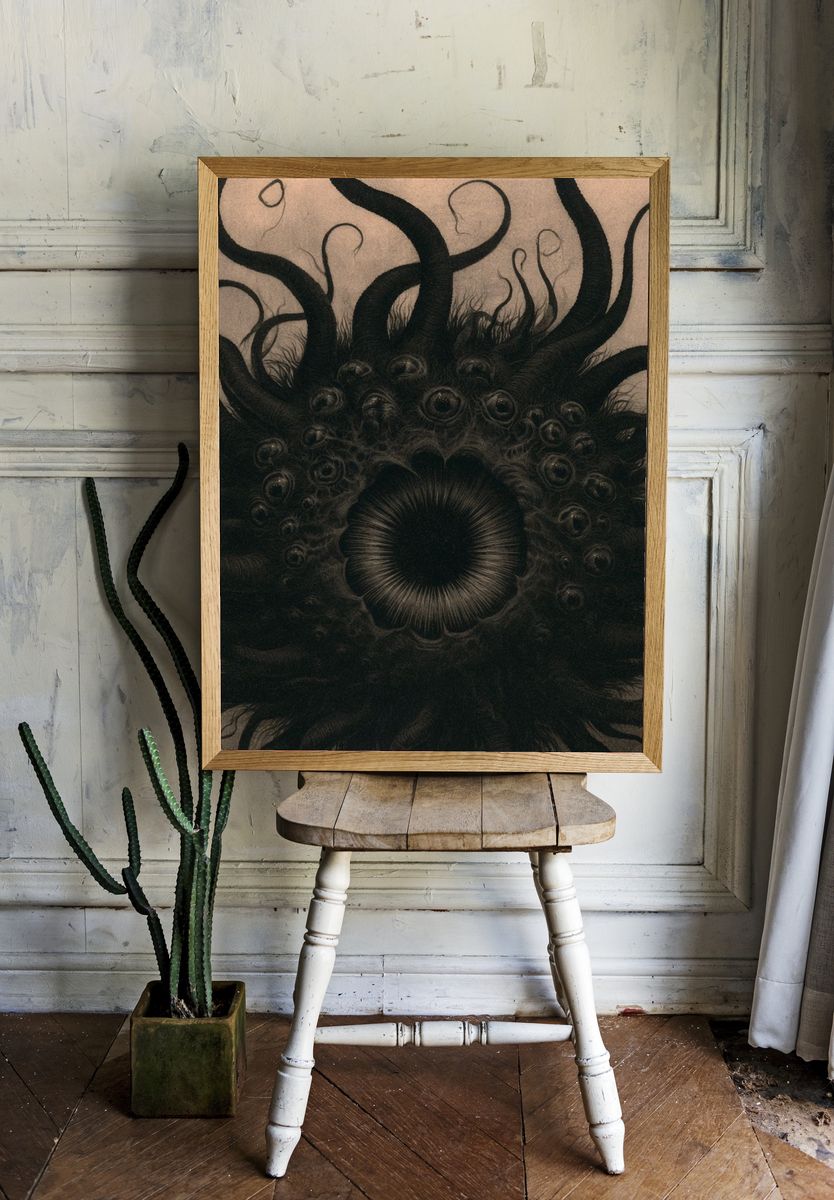 Eldritch Eye Bloom Poster. room preview