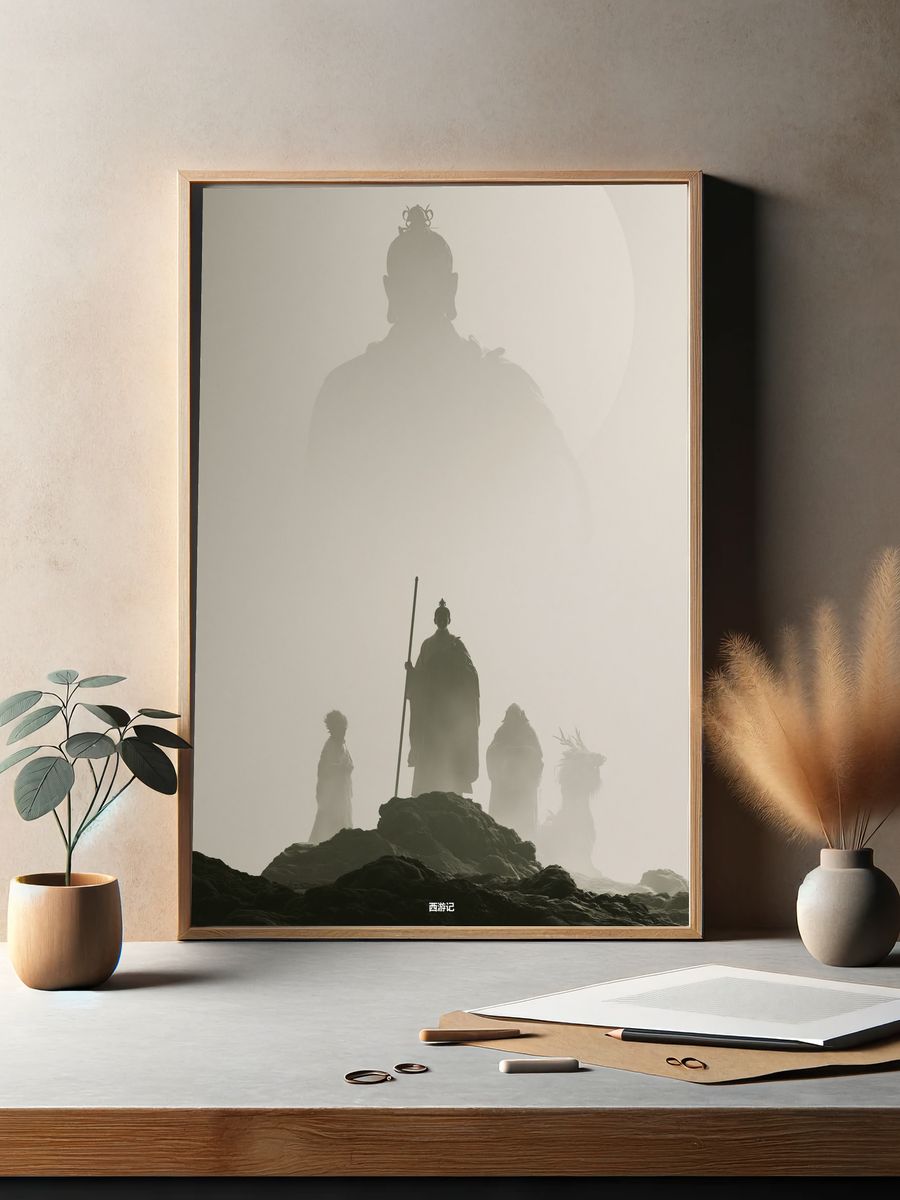 Journey to the West Silhouette Poster. — room view 2