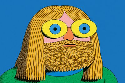 Psychedelic Bearded Portrait Poster.