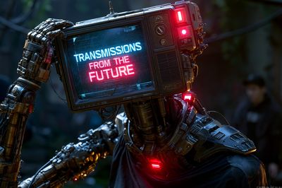 Cyberpunk TV Head Poster.