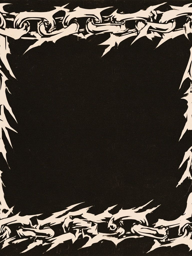 Chain Frame Black-White Poster. poster detail