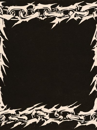 Chain Frame Black-White Poster. poster