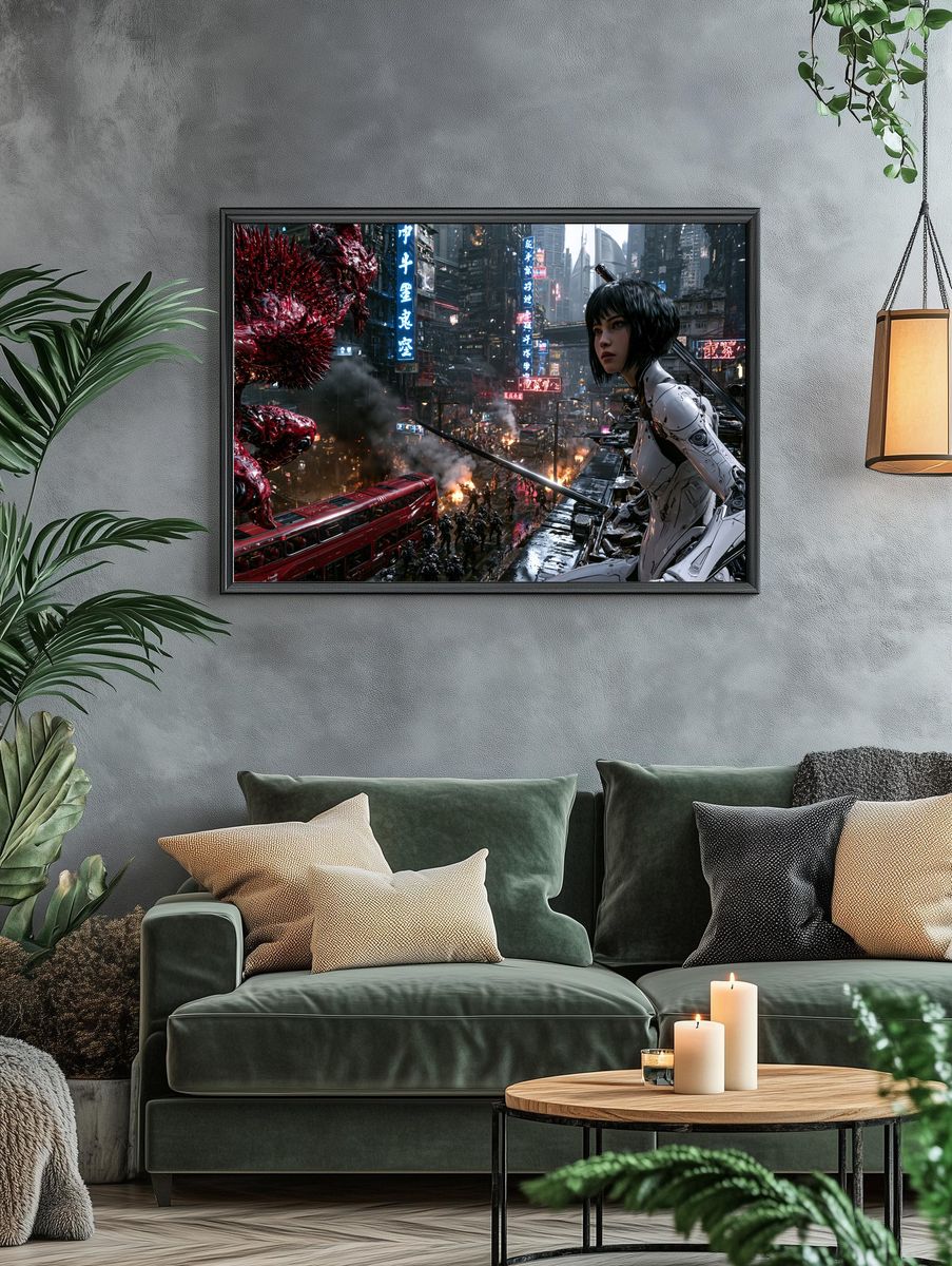Steampunk Gas Mask Character Poster. — room view 4